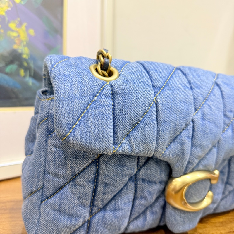 未使用品✨COACH TABBY 26 絎縫單肩手袋 牛仔翻蓋包-2