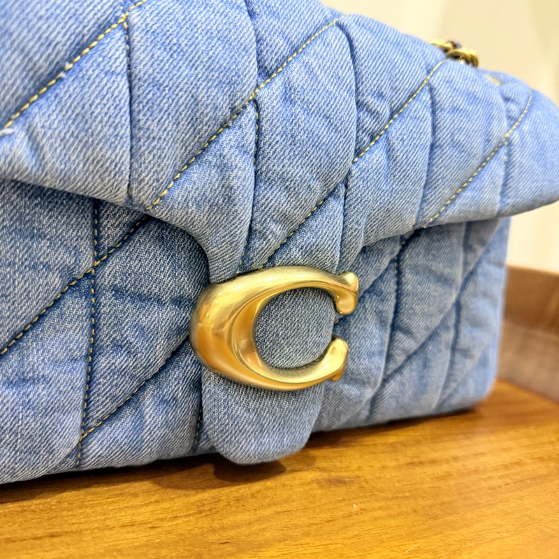 未使用品✨COACH TABBY 26 絎縫單肩手袋 牛仔翻蓋包-4