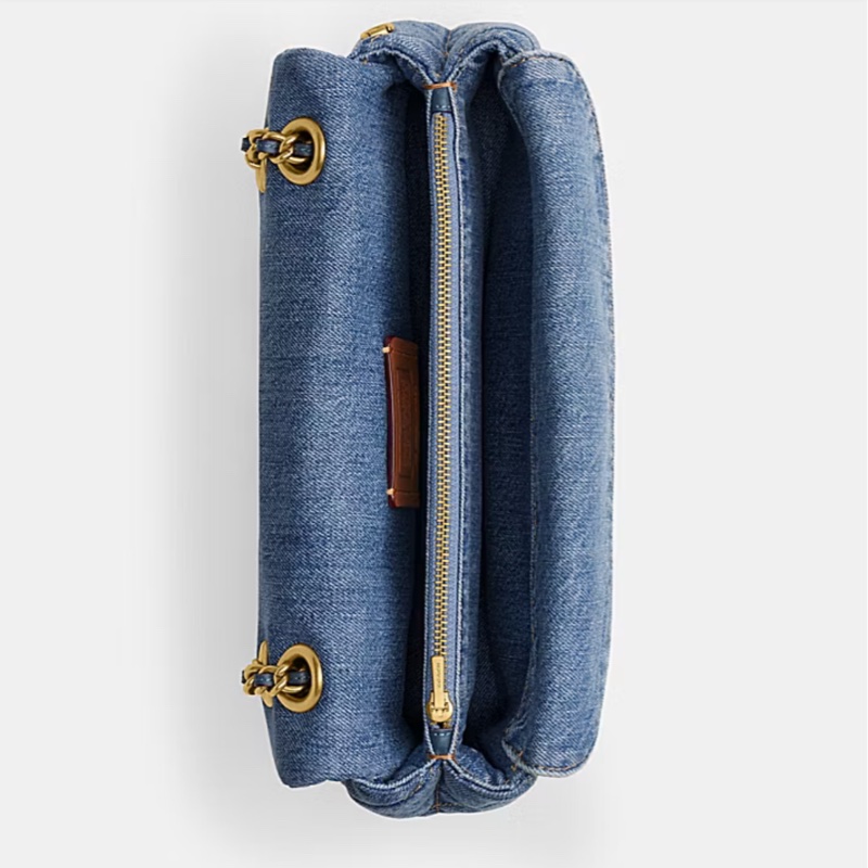 未使用品✨COACH TABBY 26 絎縫單肩手袋 牛仔翻蓋包-14
