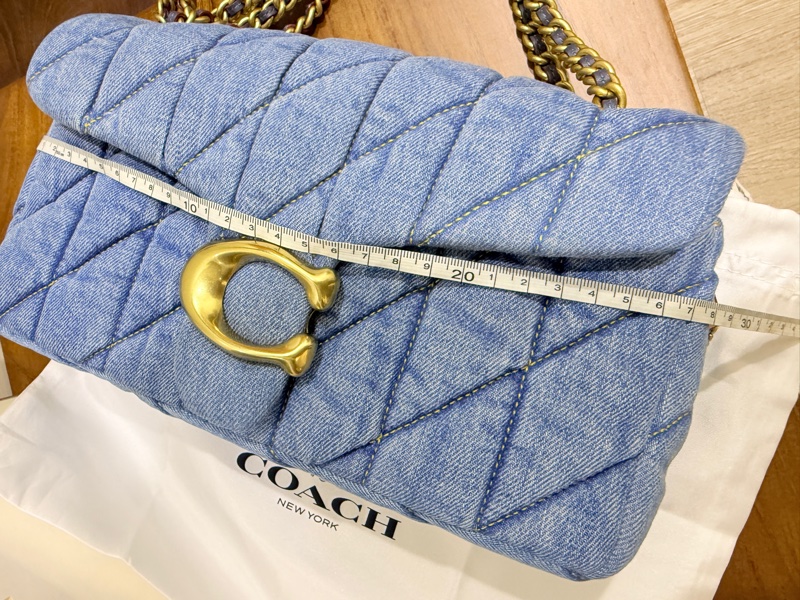 未使用品✨COACH TABBY 26 絎縫單肩手袋 牛仔翻蓋包-20