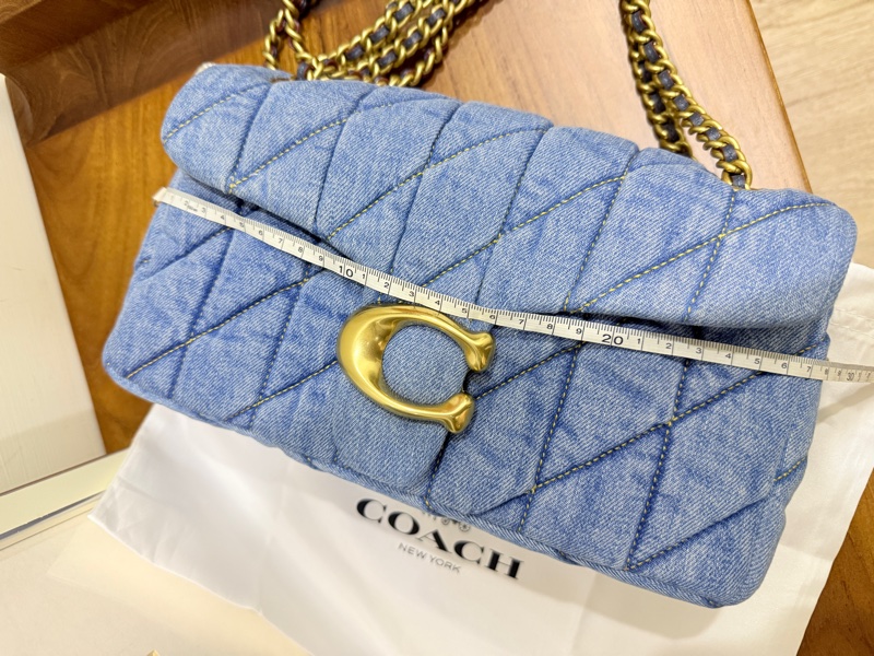 未使用品✨COACH TABBY 26 絎縫單肩手袋 牛仔翻蓋包-21