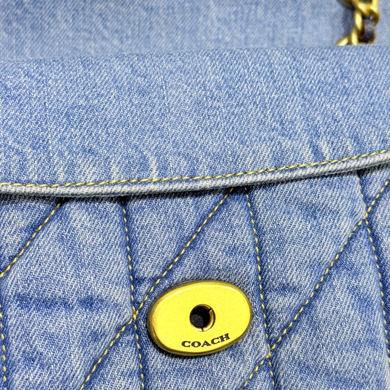 未使用品✨COACH TABBY 26 絎縫單肩手袋 牛仔翻蓋包-23