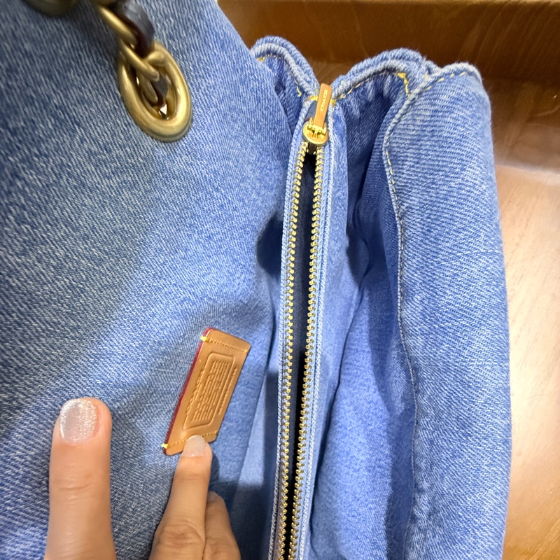 未使用品✨COACH TABBY 26 絎縫單肩手袋 牛仔翻蓋包-28