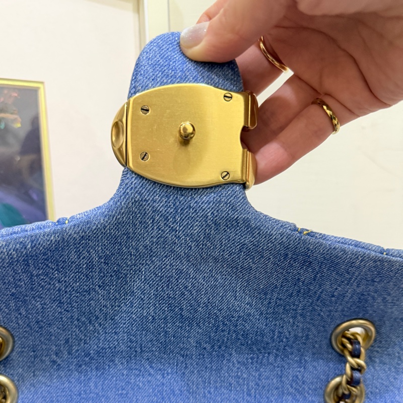 未使用品✨COACH TABBY 26 絎縫單肩手袋 牛仔翻蓋包-30