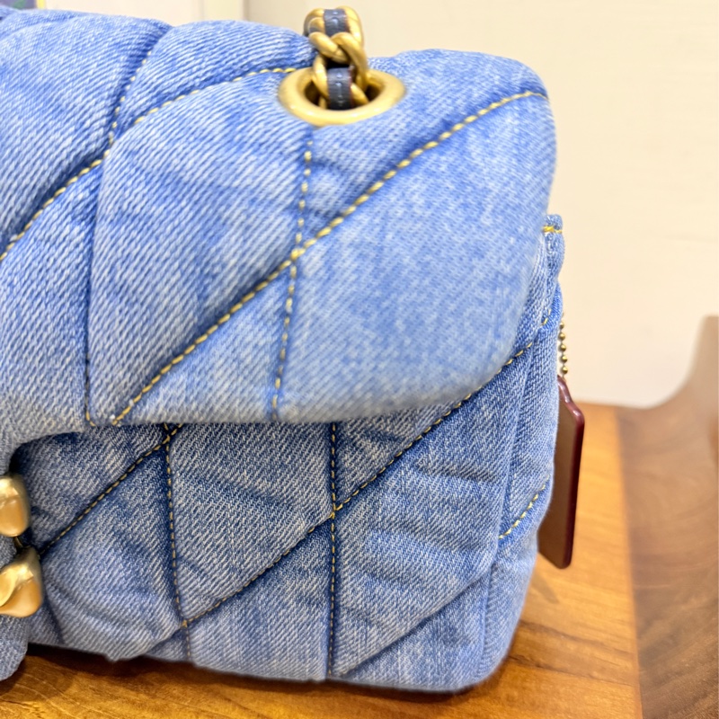 未使用品✨COACH TABBY 26 絎縫單肩手袋 牛仔翻蓋包-41