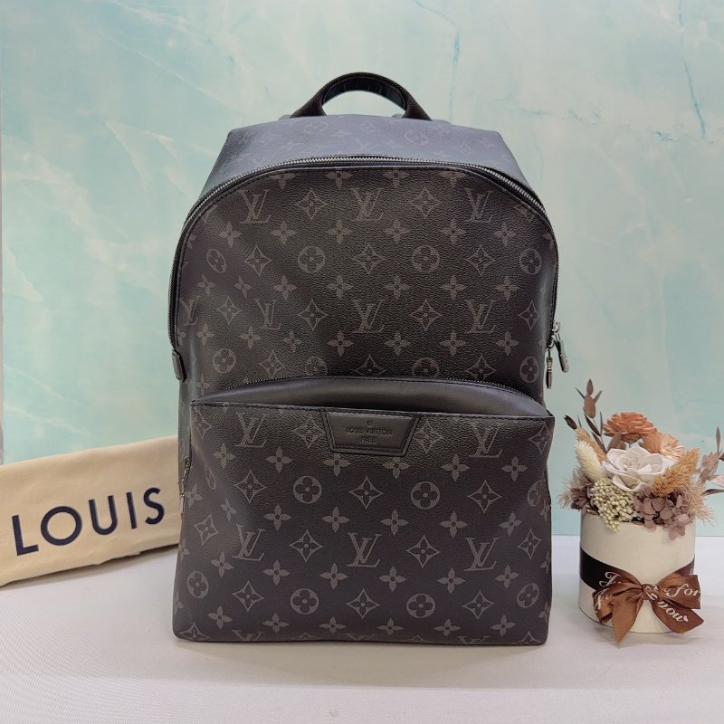 LV Discovery PM黑花帆布雙肩後背包-0