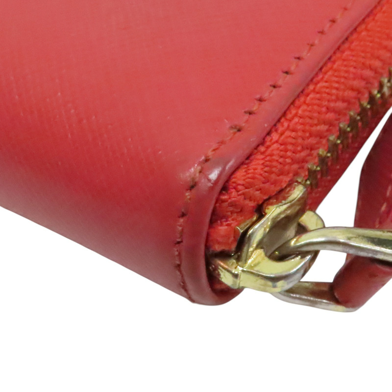 紅色 牛皮 拉鍊長夾【PRADA 普拉達】 1ML506-5