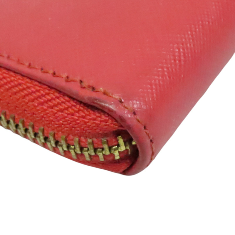 紅色 牛皮 拉鍊長夾【PRADA 普拉達】 1ML506-6