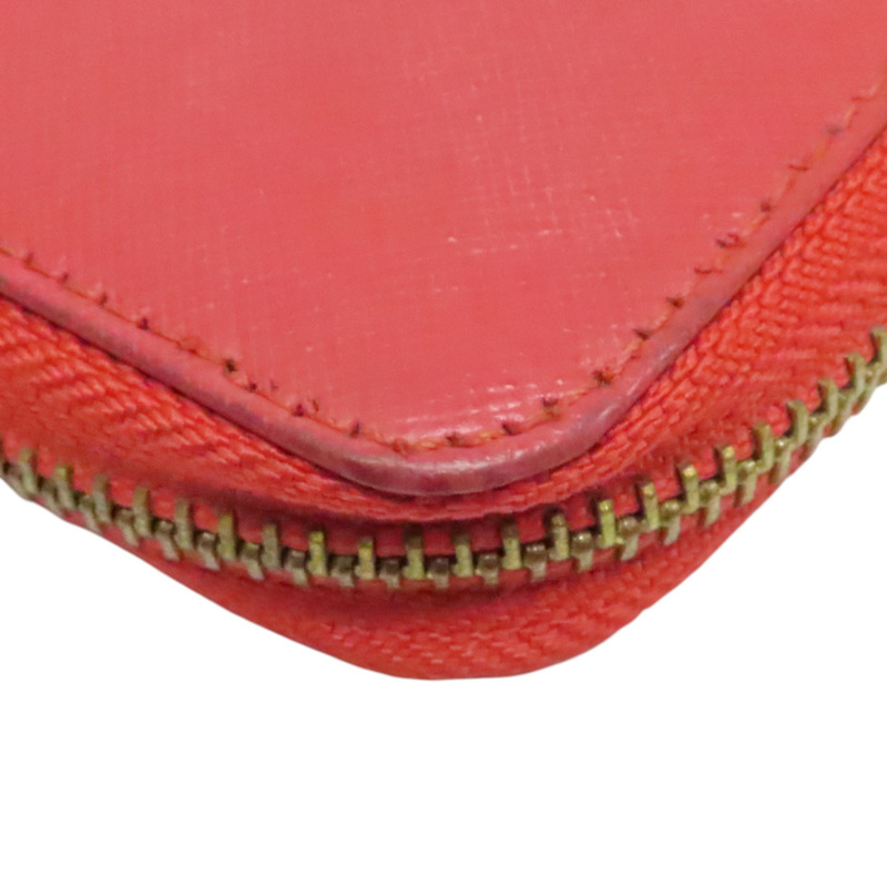 紅色 牛皮 拉鍊長夾【PRADA 普拉達】 1ML506-7