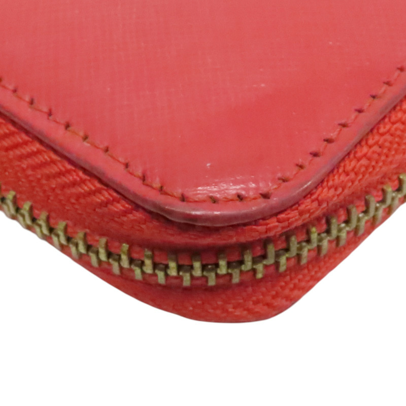 紅色 牛皮 拉鍊長夾【PRADA 普拉達】 1ML506-8