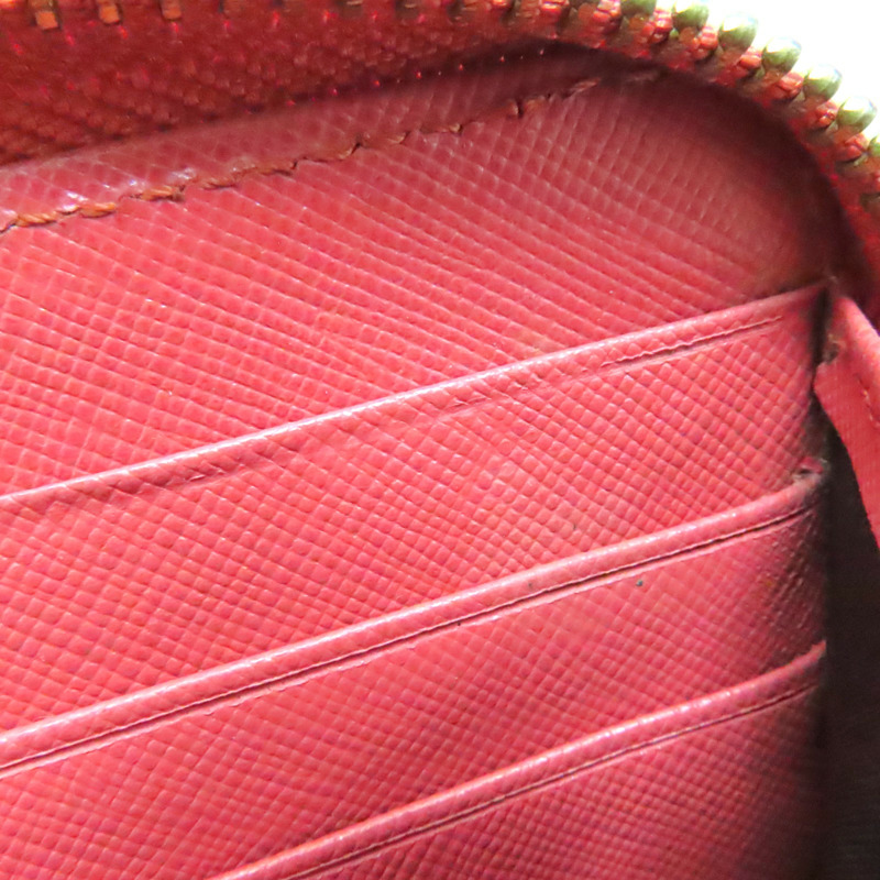 紅色 牛皮 拉鍊長夾【PRADA 普拉達】 1ML506-9