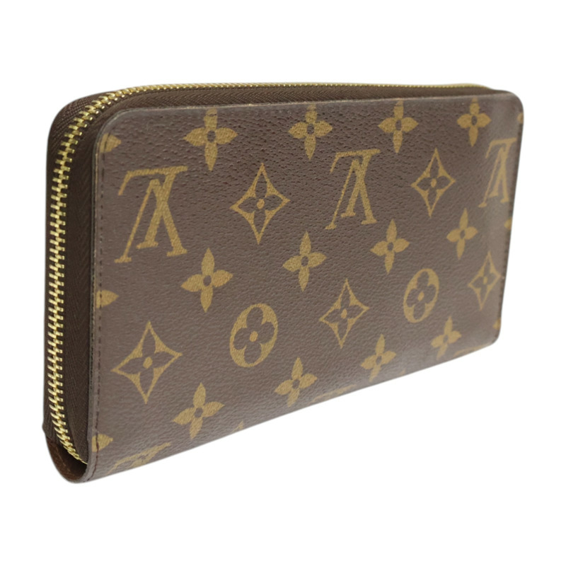 棕色 原花 帆布 Zippy Wallet 拉鍊長夾【LOUIS VUITTON LV 路易威登】 M60017-1