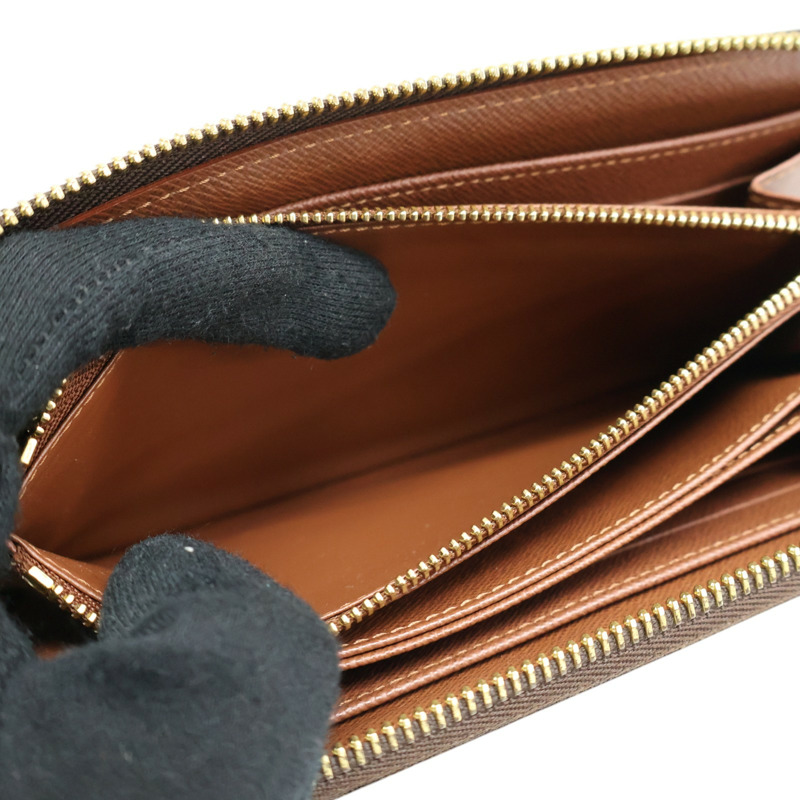 棕色 原花 帆布 Zippy Wallet 拉鍊長夾【LOUIS VUITTON LV 路易威登】 M60017-2
