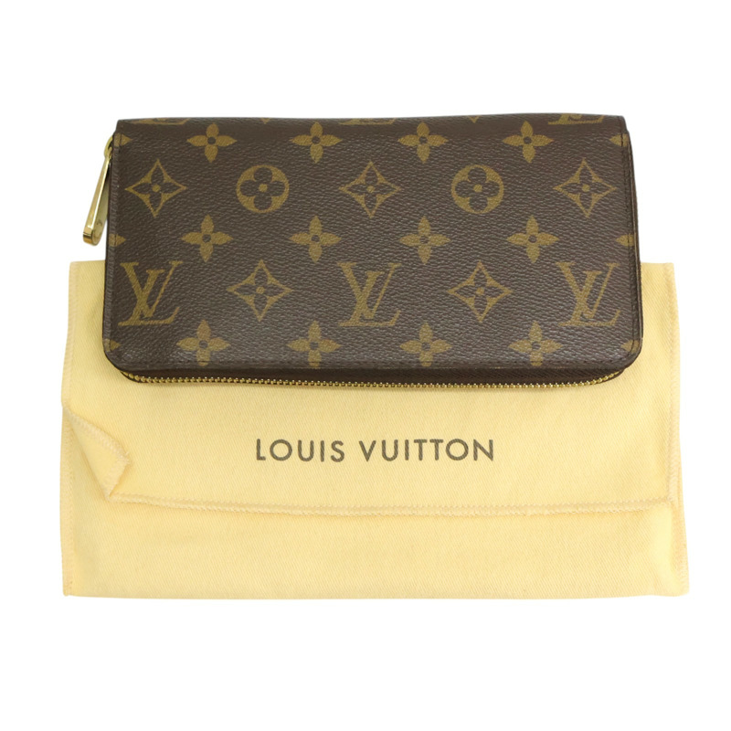 棕色 原花 帆布 Zippy Wallet 拉鍊長夾【LOUIS VUITTON LV 路易威登】 M60017-6
