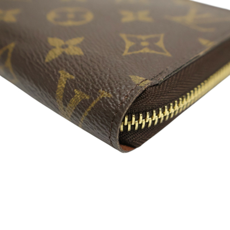棕色 原花 帆布 Zippy Wallet 拉鍊長夾【LOUIS VUITTON LV 路易威登】 M60017-7