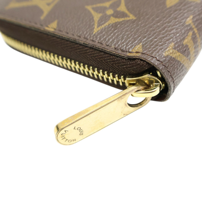 棕色 原花 帆布 Zippy Wallet 拉鍊長夾【LOUIS VUITTON LV 路易威登】 M60017-9