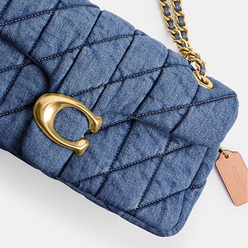 未使用品✨COACH TABBY 26 絎縫單肩手袋 牛仔翻蓋包-1