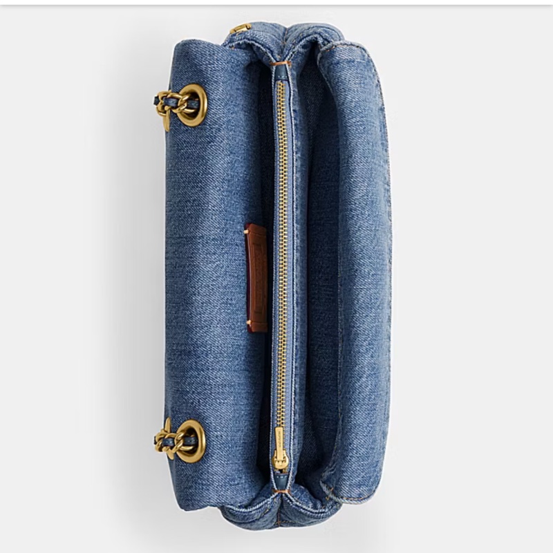 未使用品✨COACH TABBY 26 絎縫單肩手袋 牛仔翻蓋包-3