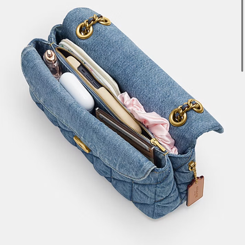 未使用品✨COACH TABBY 26 絎縫單肩手袋 牛仔翻蓋包-7