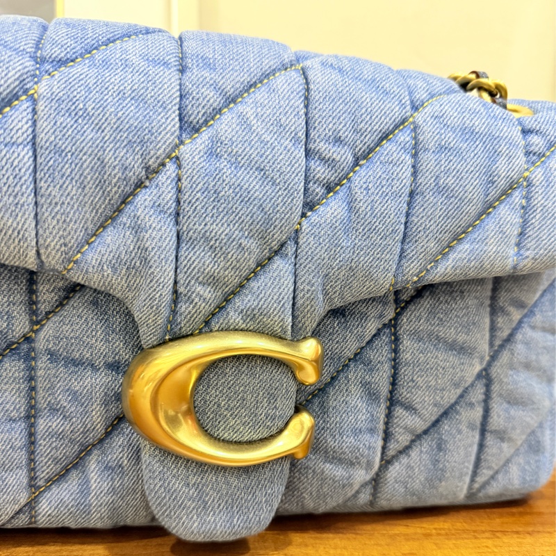 未使用品✨COACH TABBY 26 絎縫單肩手袋 牛仔翻蓋包-12