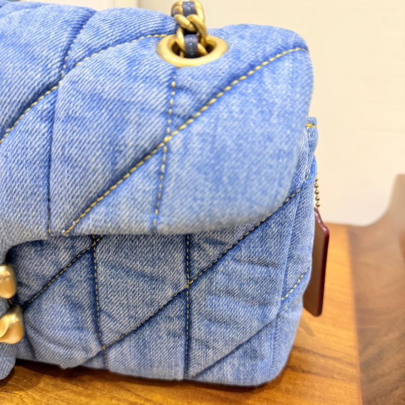 未使用品✨COACH TABBY 26 絎縫單肩手袋 牛仔翻蓋包-14