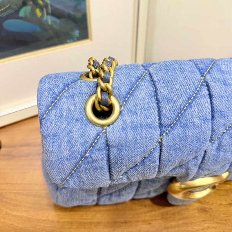 未使用品✨COACH TABBY 26 絎縫單肩手袋 牛仔翻蓋包-15