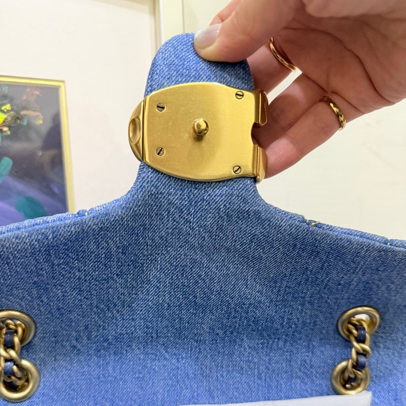 未使用品✨COACH TABBY 26 絎縫單肩手袋 牛仔翻蓋包-25