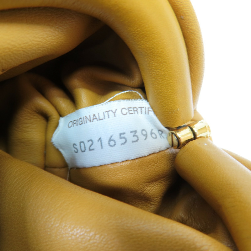 黃色 羊皮 Mini Pouch 零錢包 肩背包【BOTTEGA VENETA 寶緹嘉】 577816-6