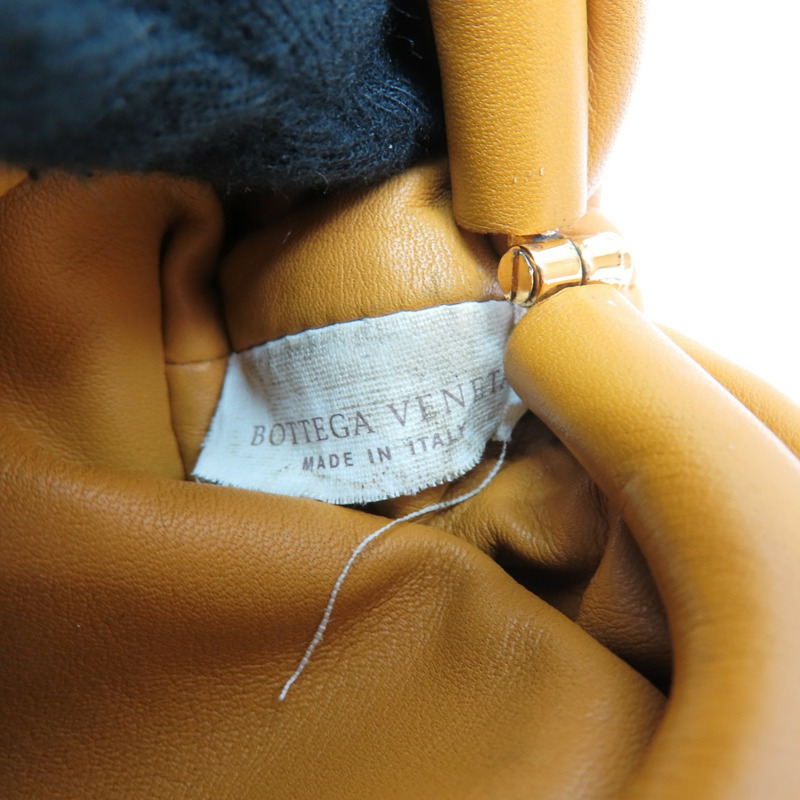 黃色 羊皮 Mini Pouch 零錢包 肩背包【BOTTEGA VENETA 寶緹嘉】 577816-7