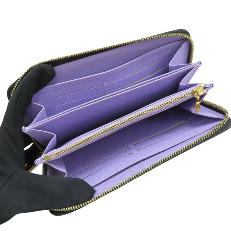 村上隆 黑彩PVC 拉鍊長夾【LOUIS VUITTON LV 路易威登】 M60275-2