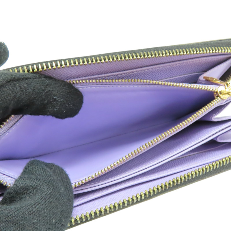 村上隆 黑彩PVC 拉鍊長夾【LOUIS VUITTON LV 路易威登】 M60275-3