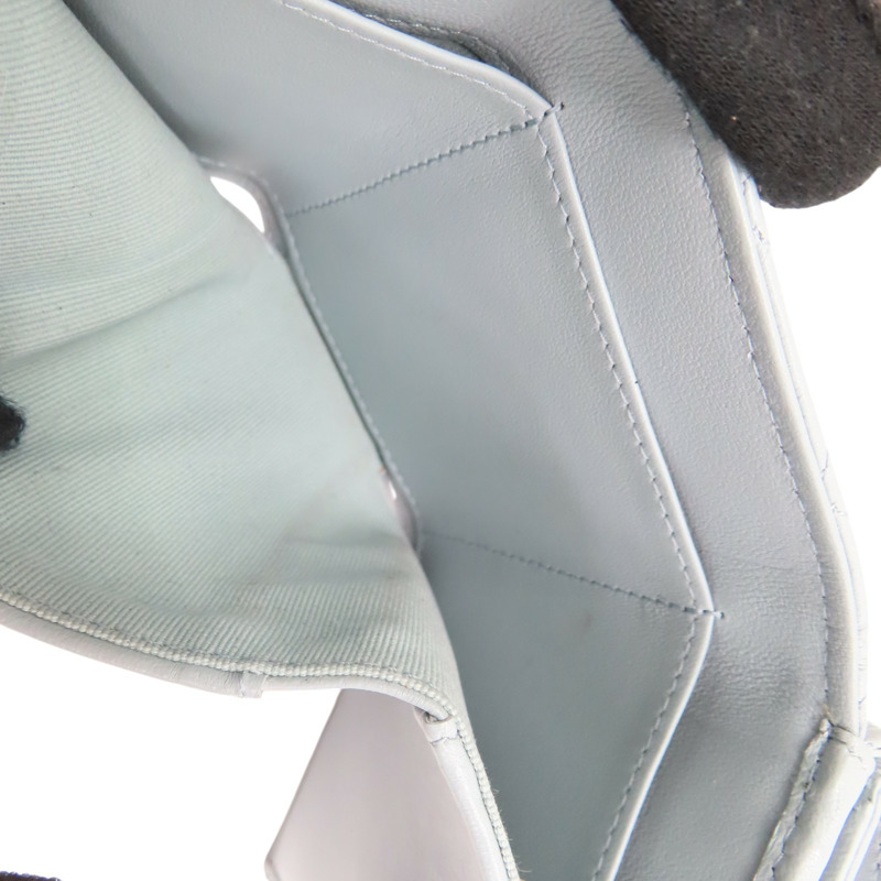 淺藍色 羊皮 翻蓋小錢包 短夾【CHANEL 香奈兒】 AP0230-3