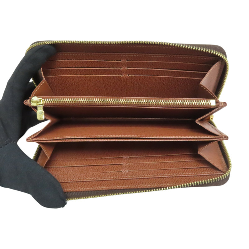 棕色 帆布 Zippy Wallet 拉鍊 長夾【LOUIS VUITTON LV 路易威登】 M42616-2
