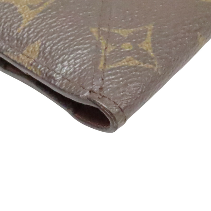 棕色 原花 PVC塗層帆布 Portefeuille Origami 長夾【LOUIS VUITTON LV 路易威登】 M40487-8