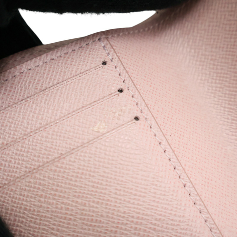 棕色/粉色 原花帆布 Victorine 三折短夾【LOUIS VUITTON LV 路易威登】 M62360-11