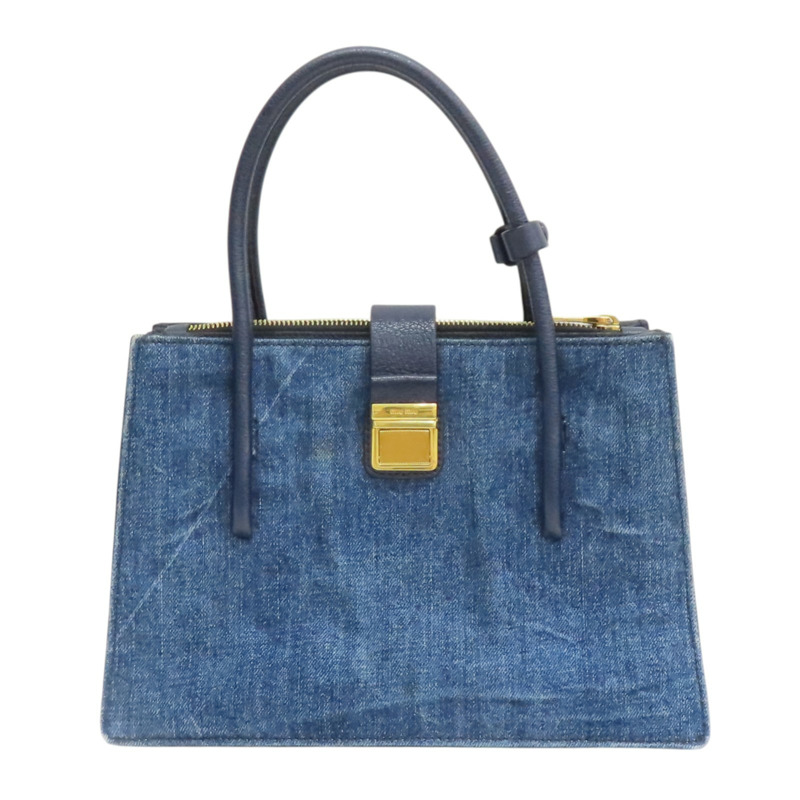 藍色 丹寧 手提包 (缺背帶)【MIU MIU 繆繆】 RN1104-1