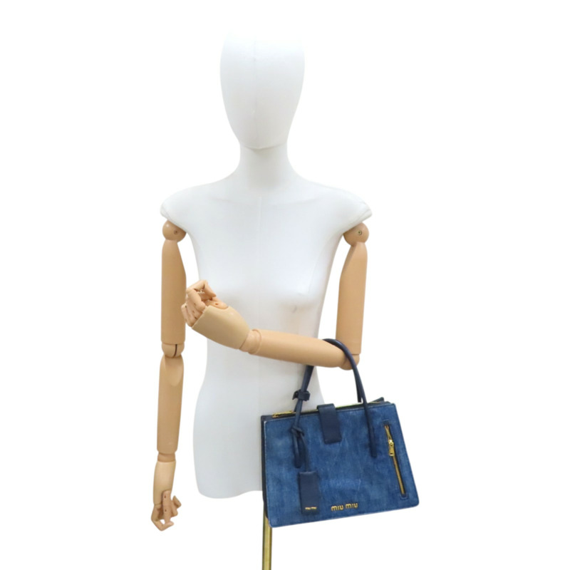藍色 丹寧 手提包 (缺背帶)【MIU MIU 繆繆】 RN1104-10