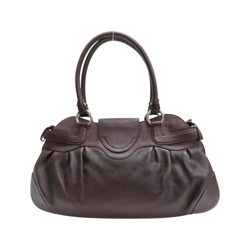 深褐色 牛皮 肩背包【Salvatore Ferragamo 費拉格慕】-1