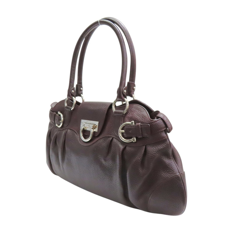 深褐色 牛皮 肩背包【Salvatore Ferragamo 費拉格慕】-2