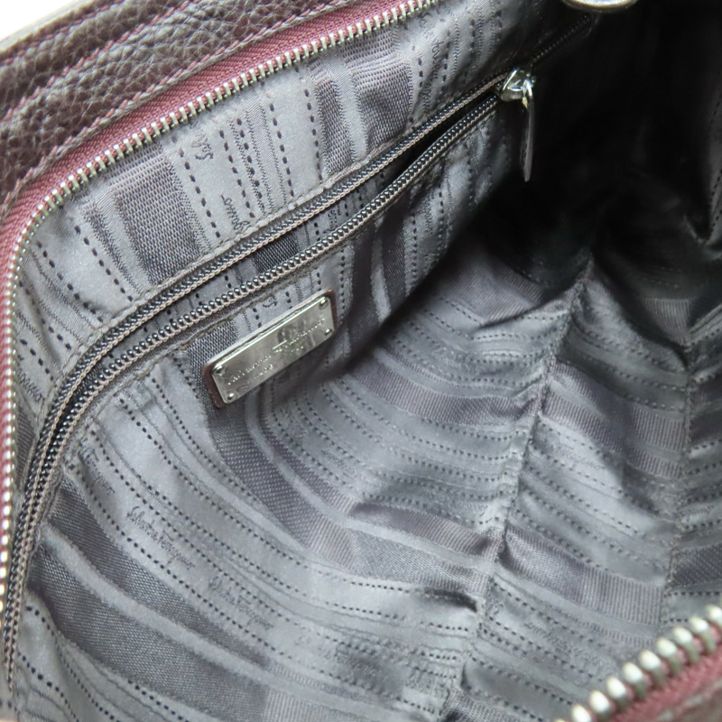 深褐色 牛皮 肩背包【Salvatore Ferragamo 費拉格慕】-4