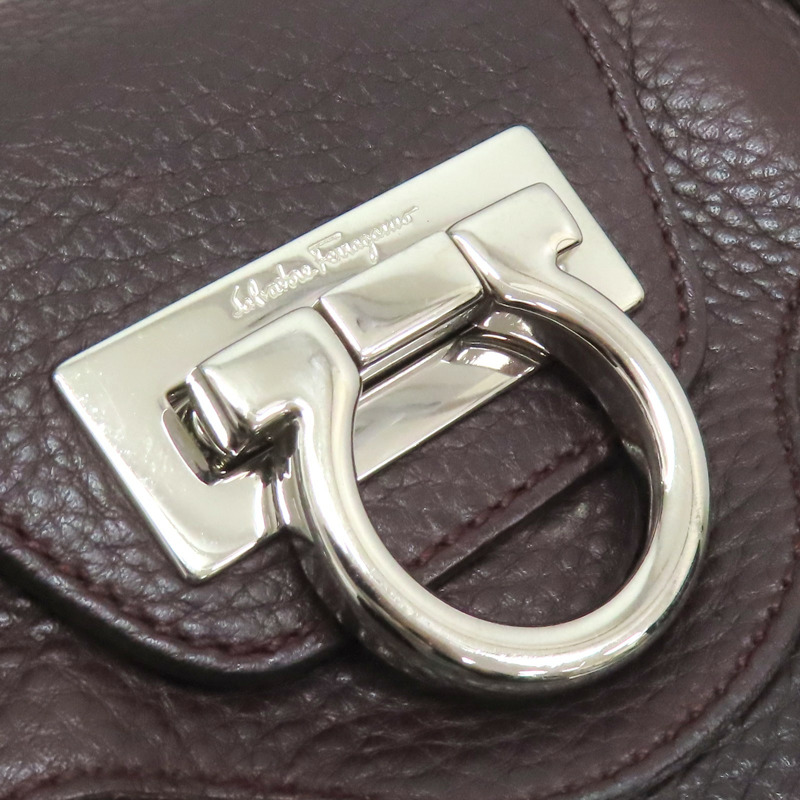 深褐色 牛皮 肩背包【Salvatore Ferragamo 費拉格慕】-9