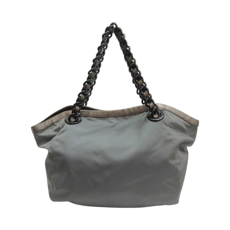 灰色 尼龍 肩背包【PRADA 普拉達】-1