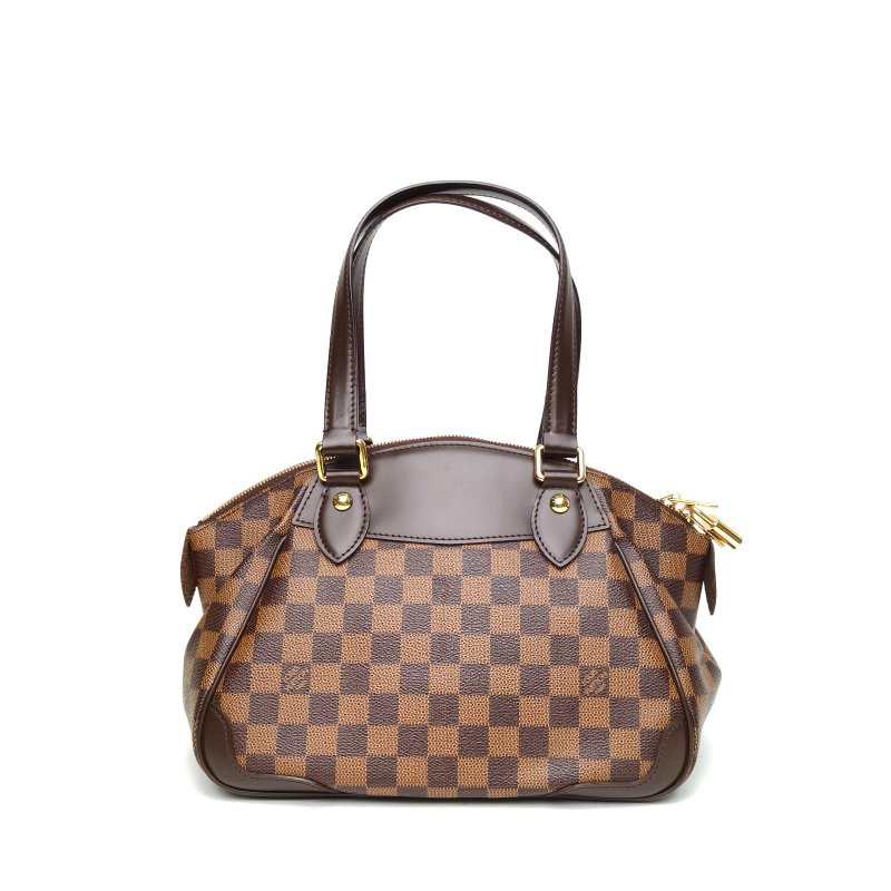 LOUIS VUITTON Verona手提包棋盤格小號28棕色棋盤格PVC2010肩背包-2
