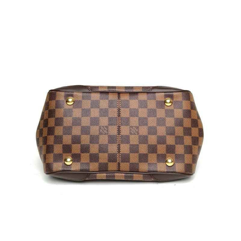 LOUIS VUITTON Verona手提包棋盤格小號28棕色棋盤格PVC2010肩背包-4
