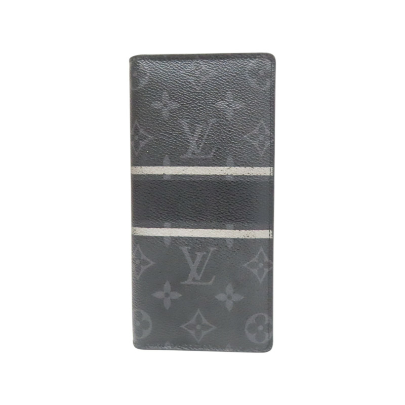 黑色 原花凡布 FRAGMENT BRAZZA 錢包 長夾【LOUIS VUITTON LV 路易威登】 M64438-0
