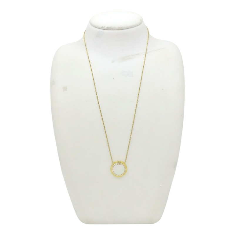 18K黃金 圓形母貝 T 項鍊【Tiffany & Co 蒂芬妮】-9