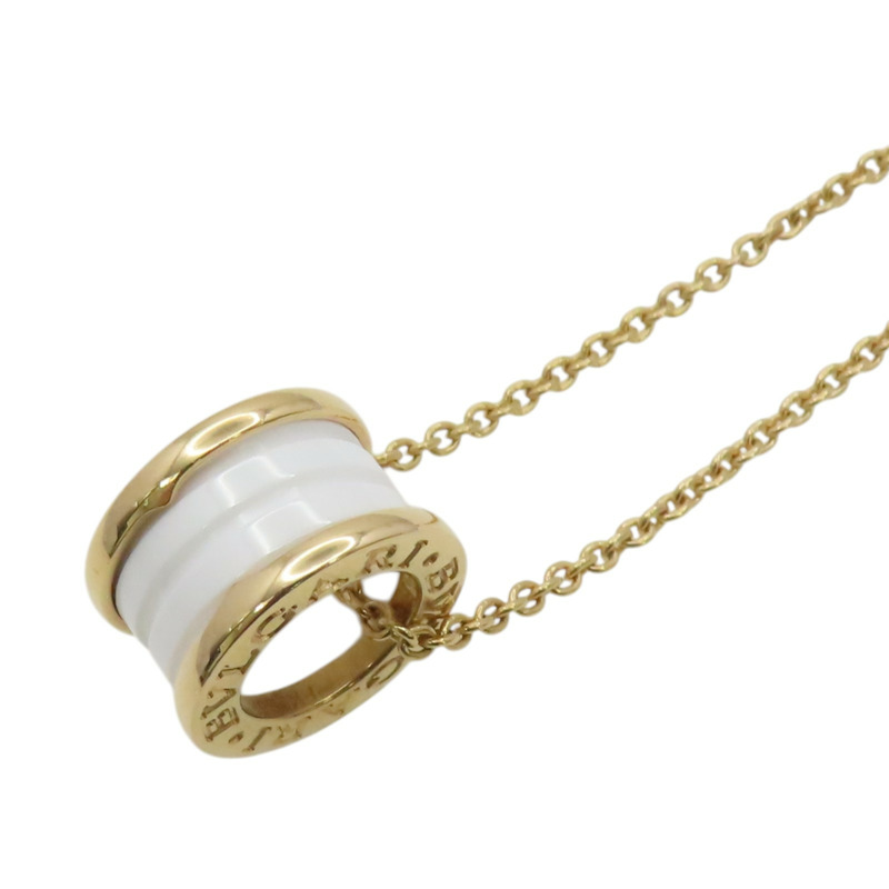 18K玫瑰金 白色陶瓷 B-zero1 項鍊【BVLGARI 寶格麗】 346082-3