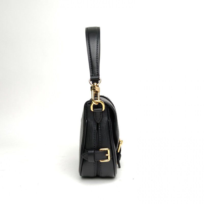 LOUIS VUITTON 黑色EPI水波紋牛皮晶片Saumur雙子星小號肩背包-1