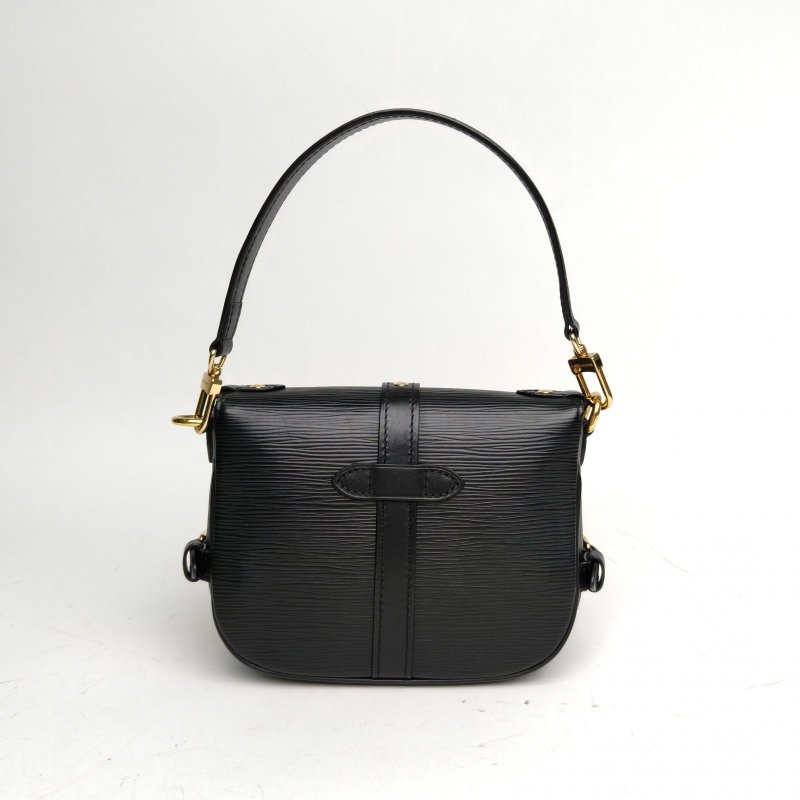LOUIS VUITTON 黑色EPI水波紋牛皮晶片Saumur雙子星小號肩背包-2