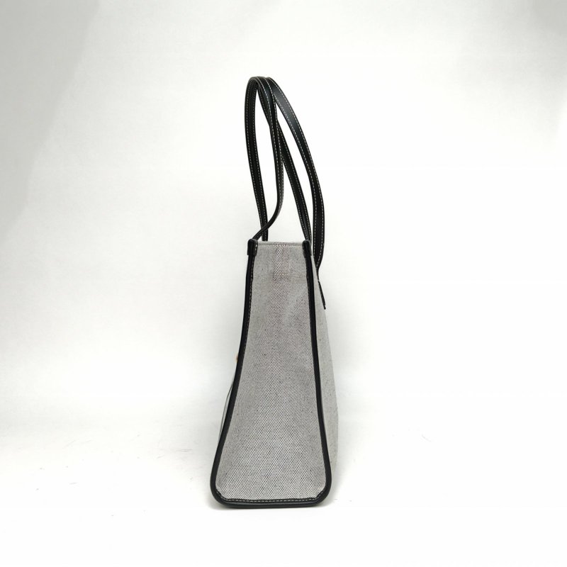 Burberry Freya中號拼色牛皮/帆布肩背包-1